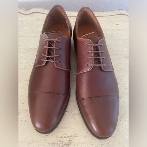 J. CREW Leather cap-toe derby shoes in Brown Size 8.5 M NWOB $228 BS113 main image 6